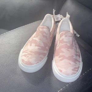 Pink  and white army fatigue sneakers